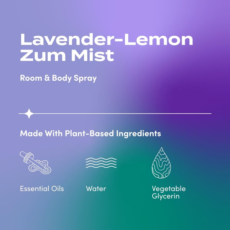 Indigo Wild Zum Mist Room & Body Spray - Aromatherapy Essential Oil Spray - Natural Body Mist & Room Spray - Lavender-Lemon Scent - 4 fl oz - Image 2